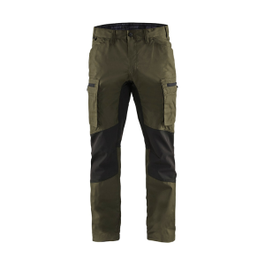 Pantalon de Travail Blaklader Polycoton Stretch 1459 Vert Kaki