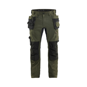 Pantalon de Travail Blaklader Stretch 2D 1750 Vert forêt/Noir