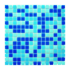 Mosaïque Bleue Classique Papier PDV03, Plaque 32,7 x 32,7 x 0,38 cm