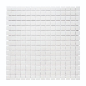 Mosaïque Blanche Décoration Nylon PDV53, Plaque 32,7 x 32,7 x 0,38 cm