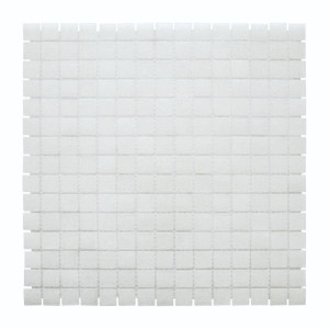 Mosaïque Blanche Décoration Nylon PDV54, Plaque 32,7 x 32,7 x 0,38 cm