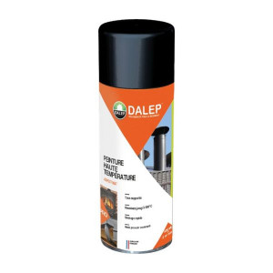 Peinture Aérosol Haute Température Dalep Noir Anthra Aspect Mat 400ml