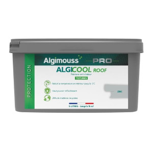 Peinture Anti-chaleur pour Toiture Algicool Roof Zinc, Seau de 15L