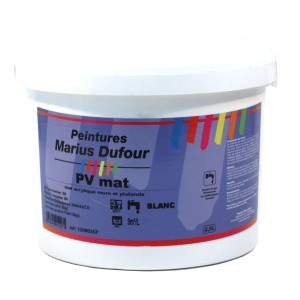 Peinture MD intérieur blanche mur et plafond PV Mat, 15 litres