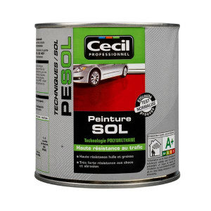 Peinture Sol Haute Resistance au Trafic Cecil PE SOL Gris Clair 0,5L