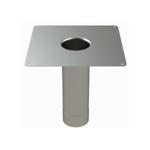 Platine Inox Reprise d'Etanchéité Limatec 350x350mm pour siphon ⌀100mm