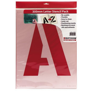 Paquet de pochoirs Lettres  de A-Z en 300 mm