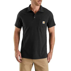 Polo Carhartt Force Cotton Delmont Pocket 103569 Black