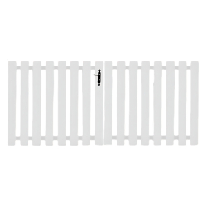 Portail Battant PVC Lames ajourées Lyon Blanc RAL 9016, H 1,20 m