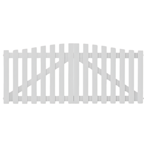 Portail Battant PVC Lames ajourées Rouen Blanc RAL 9016, H1,15 x 3 m