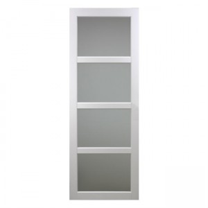 Porte intérieure Tema enrobé Blanc 4 Vitrages 204x93 cm