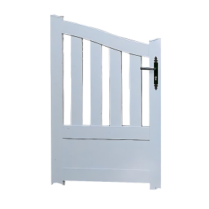 Portillon PVC Lames semi-ajourées Lux Blanc, H 1,45 x 1 m