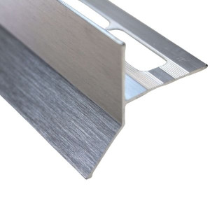 Profilé Goutte d'eau Aluminium Brossé pour Carrelage 21 mm x 2,5 m