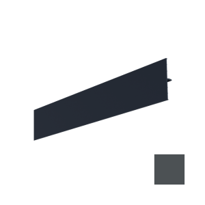 Raccord plat Mâle pour Bardage MEP Isocel 63 x 11 mm Anthracite, 4 m