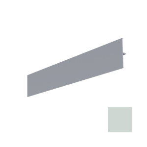 Raccord plat Mâle pour Bardage MEP Isocel 63 x 11 mm Gris Clair, 4 m