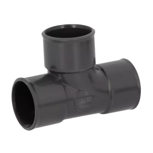 Raccord Té Pied de Biche PVC NF F-F 87°30 Nicoll Hometech Anthra ⌀32mm