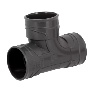 Raccord Té Pied de Biche PVC NF F-F 87°30 Nicoll Hometech Anthra ⌀50mm