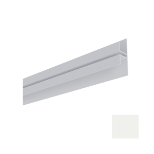 Raccord vertical pour Bardage MEP Isocel 75 x 21,4 mm Blanc, 4 m