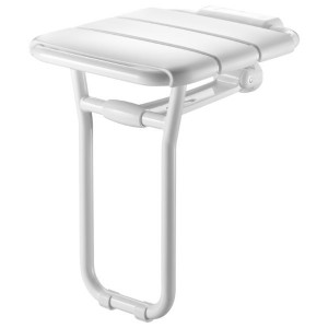 Siège de douche relevable PMR Delabie alu blanc, 360 x 407 x 480 mm