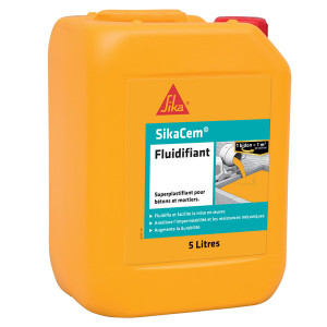 Sikacem Fluidifiant pour Béton et Mortier, 5 litres