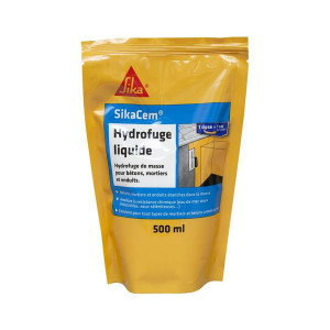 Hydrofuge Liquide pour Béton et Mortier Sikacem 500ml