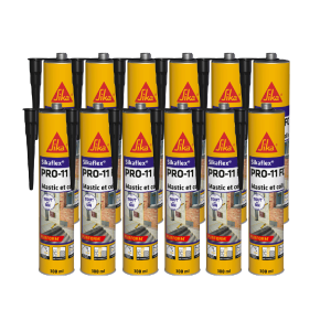 Sikaflex pro 11 FC, Noir, Carton de 12 Cartouches de 300 ml
