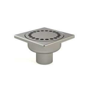 Siphon de Sol Inox Limatec 100x100 à sortie verticale 40 mm, H34 mm