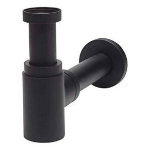 Siphon de Lavabo Ø32 mm Wirquin Mini Linéis Noir 30722857