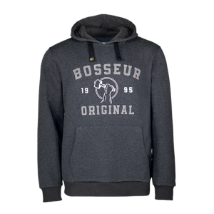 Sweat à Capuche Bosseur Irazu Gris Chiné Foncé
