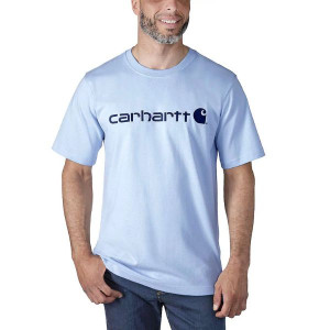T-Shirt Carhartt Core Logo S/S 103361 Fog Blue
