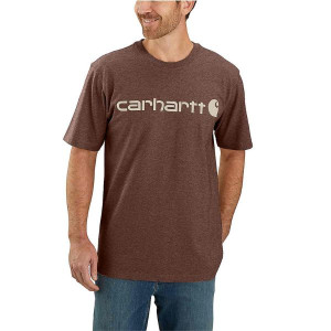 T-Shirt Carhartt Core Logo S/S 103361 Mocha Heather