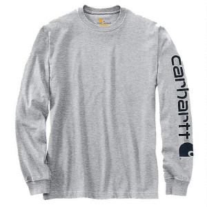 T-Shirt Carhartt Sleeve Logo L/S EK231 Heathergrey