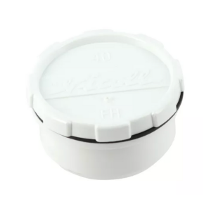 Tampon de Visite à Coller/Visser PVC NF Nicoll FHB Blanc, ⌀40mm