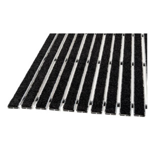 Tapis d'Entrée Alu Rosco Vario Junior JPGO 12mm PA Noir, Profil Noir