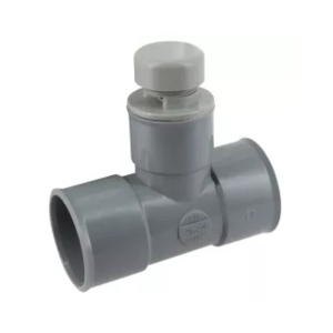 Té Anti-vide PVC à Coller Femelle-Femelle NF Nicoll ATVH Gris, ⌀40mm