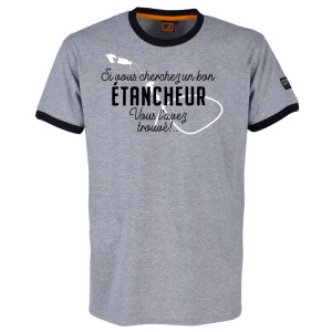 Tee-shirt-Bosseur-Étancheur-Gris-Chiné-face