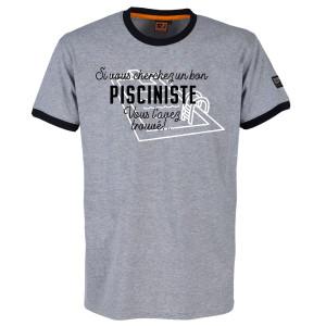 Tee-shirt-Bosseur-Pisciniste-Gris-Chiné-face