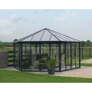 Tonnelle Autoportée Fermée Alu Polycarbonate Canopia Garda 6 x 5,2 m