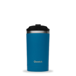 Travel Mug Isotherme Qwetch Matt Double Paroi 300 ml Bleu Canard