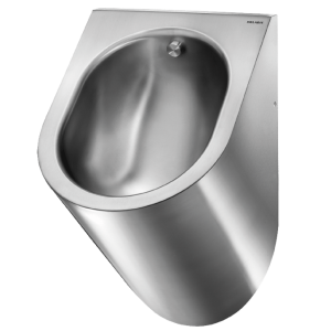 Urinoir suspendu Inox 304 Delabie Delta satiné 134770 Alim arrière