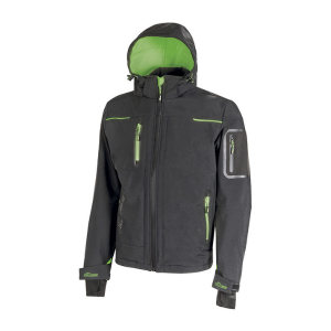 Veste Softshell à Capuche U-Power Space Asphalt Grey Green