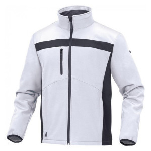 Veste Softshell Zippé DeltaPlus LULE2 Blanc-Gris