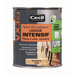 Vitrificateur Usage Intensif Cecil VX303 Incolore Mat 5L