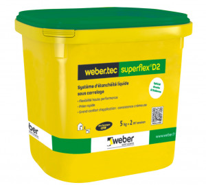 Etanchéité Liquide Sous Carrelage Webertec Superflex D2 Sac 15 kg