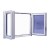 Fenêtre 2 vantaux en PVC, 145 x 150