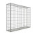 Gabion 100x80x20 cm fil 4mm maille 5x10 et 10x10cm 5 faces sans 1 côté